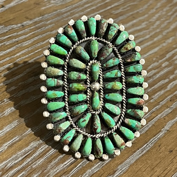 💖💖RESERVED FOR ANGEL DO NOT PURCHASE💖💖Navajo Turquoise Cluster Ring